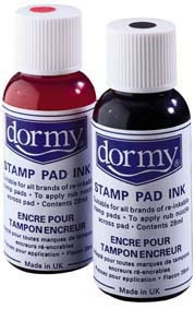 Dormy Stamp Pad Ink 28ml Red [Pack 10]